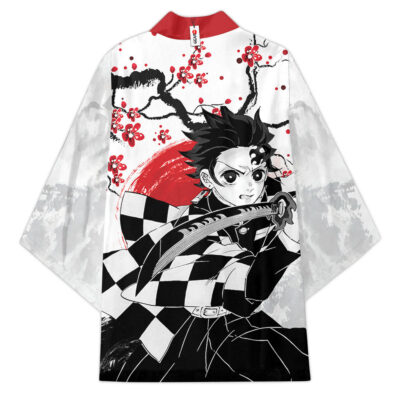 Alternative view of Tanjiro in Demon Slayer Kimono