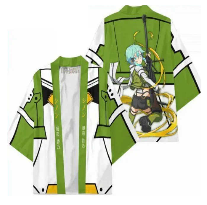 Green Sword Art Online Anime Kimono