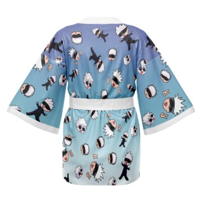 Alternative view of Gojo Pattern Jujutsu Kaisen Happi Coat Haori Kimono