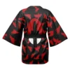 Itachi Crows Akatsuki Pattern Shippuden Happi Coat Kimono BACK Mockup - Anime Kimono UK Shop