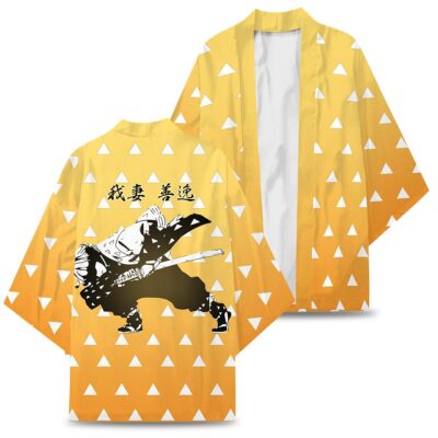 kimetso no yaiba zenitsu kimono 956592 - Anime Kimono UK Shop
