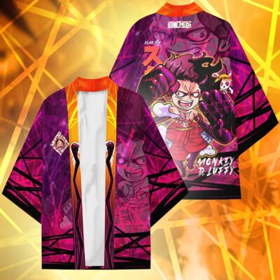 Alternative view of Luffy Gear Fourth One Piece Kimono