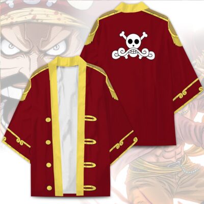 Alternative view of Anime Roger One Piece Kimono