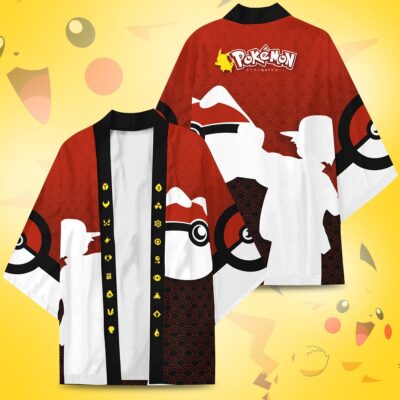 Alternative view of Anime Pokeball Pokemon Kimono