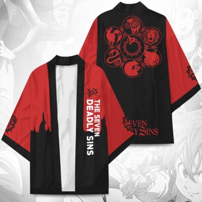 Alternative view of Seven Deadly Beasts Anime Kimono