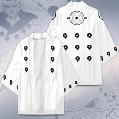 Alternative view of Six Paths White Naruto Kimono