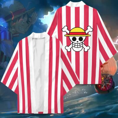 Alternative view of Strawhat Pirate One Piece Kimono